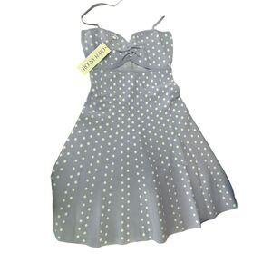 Ronny Kobo Shila Dress Womens Size S Lavender Polka Dots Mini Fit Flare Halter